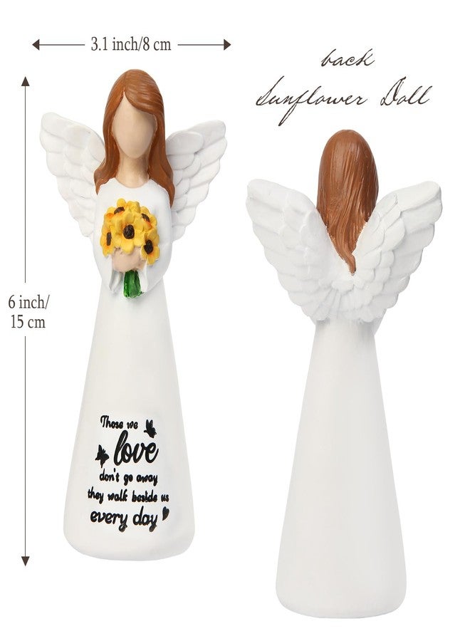 INLOMEM Sympathy Gifts for Loss of Loved One, Remembrance Gifts, Bereavement Gifts, Angel Gifts for Women, Memorial Gift for Loss of Dad Mom Grandmother, Angel Figurines (White) - Image 4
